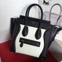 Celine Micro Luggage Original Leather White&Black CL180920 VS05309