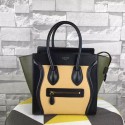 Celine Micro Luggage Tote Bag Original Leather C164173 Yellow&Black&Green VS07360