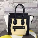 Celine Micro Luggage Tote Bag Original Leather C164173 Yellow&Black&White VS02470