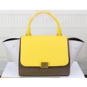 Celine mini Trapeze Bag Original Leather CT3345 Yellow&Khaki&White VS03551