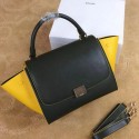 Celine mini Trapeze Bag Original Leather CTA3345 Black&Yellow VS02056