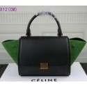 Celine MINI Trapeze Bag Suede Leather CT3345 Green&Black VS03390