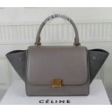 Celine MINI Trapeze Bag Suede Leather CT3345 Grey VS05466