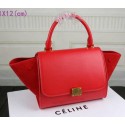 Celine MINI Trapeze Bag Suede Leather CT3345 Red VS04283