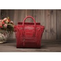Celine Nano Luggage 3309 in Red Crocodile Leather VS02691