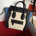 Celine Nano Luggage Beige&Blue Original Leather CL112510 VS06237