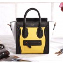 Celine Nao Luggage 3309 in Yellow with Black and White Original Leather VS00033