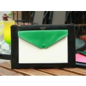 Celine Pocket Handbag in Seashell Smooth Calfskin 17538 Green&Black VS04898
