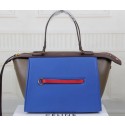 Celine Ring Bag Smooth Calfskin Leather 176203 Royal&Khaki&Maroon VS01859