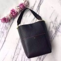 Celine Sangle Seau Bag in Togo Calfskin Black 240710 VS02121