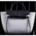 Celine Small Belt Bag Original Leather CLT3346S White&Black VS03480