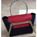 Celine Small Belt Bag Original Leather CLT98311S Black&Red&Khaki VS04218