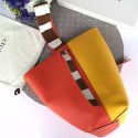 Celine Small Twisted Cabas in Orange and Yellow Smooth Calfskin C072068 VS06192
