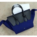 Celine Tie Nano Top Handle Bag Flannelette 98313 Royal&Black VS06238