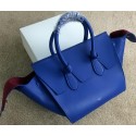 Celine Tie Nano Top Handle Bag Smooth Leather 98313 Blue VS03528