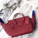 Celine Tie Top Handle Bag Burgundy Original Leather C010701 VS08983