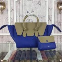 Celine Tie Top Handle Bags Original Leather CT98314 Blue&Khaki VS08274