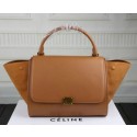 Celine Trapeze Bag Suede Leather C3342 Wheat VS06852