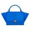 Celine Trapeze tote Bag 3042 in Blue Original Leather with Suede Fug VS05163