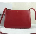 Celine Trio Original Leather Shoulder Bag C98318 Burgundy VS04437