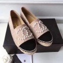 Chanel CC Pearl Suede Espadrilles Pink CH0729 VS08775