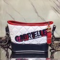 Chanel Chanel's Gabrielle Small Hobo Bag White & Navy Blue A91810 VS01205