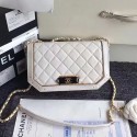 Chanel Lambskin and Metallic Calfskin Flap Bag White A91836 VS08209
