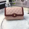 Chanel Lambskin Mini Chain Purse Light Pink A81023 VS06505