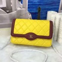 Chanel Lambskin Mini Chain Purse Light Yellow A81023 VS09302