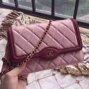 Chanel Lambskin Mini Chain Purse Pink A81024 VS09425