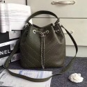 Chanel Stud Calfskin Bucket Bag Green A93598 VS08204
