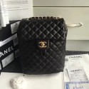 Chanel Urban Spirit Quilted Lambskin Backpack Black Gold Hardware 170302 VS04228