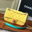 Chanel Yellow Multicolor Lambskin Resin Small Flap Bag A150301 VS01201