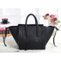 Cheap Celine Luggage Phantom Square Tote Bag 3341 in Black Clemence Leather VS07331