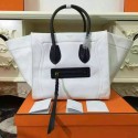 Cheap Celine Medium Luggage Phantom Handbag In White Canvas CT169952 VS02661
