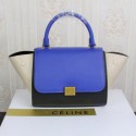Cheap Celine mini Trapeze Bag Original Original Leather CT3345 Blue&Black&OffWhite VS02946