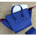 Cheap Celine Tie Top Handle Bag Original Leather 98314 Blue VS03303