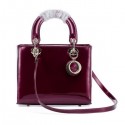 Cheap Christian Dior Patent Leather Mini Lady Dior Bag CD6325 Burgundy VS00026