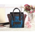 Cheap Copy Celine Nao Luggage 3309 in Black with Wine Red Original Leather with Blue Real Sn VS05329