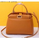 Cheap Fendi mini Peekaboo Bag Sheepskin Leather F520885 Wheat VS01494