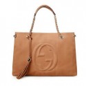 Cheap Gucci Soho Medium Tote Bag Suede Leather 308982 Apricot VS04479