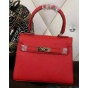 Cheap Hermes Kelly 20cm Tote Bag Litchi Leather K20 Red VS06939