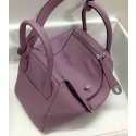 Cheap Hermes Lindy 30CM Original Leather Shoulder Bag HLD30 Light Purple VS01102