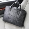 Cheap Imitation Prada Original Leather Briefcase VA0667 Black VS08282