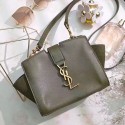 Cheap Imitation Toy YSL Mini Cabas Bag In Green Leather 452322 VS08004