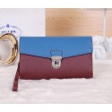 Cheap Prada Saffiano Leather Document Holder VR0075 Wine&Blue VS05781