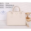 Cheap Replica Prada Original Grainy Calf Leather Tote Bag BN2329 White VS07190