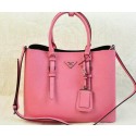 Cheap Replica Prada Saffiano Cuir Leather Tote Bags BN2820 Pink VS07568