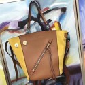 Chloe Calfskin Leather Shopping Tote Bag Camel C250301 VS00065