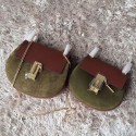Chloe Drew Calf and Suede Shoulder Bag Green 151060 VS07220